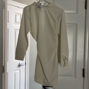 Zara Elegant CreamWhite Mini Dress